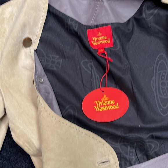 Vivienne Westwood RED LABEL BEIGE SUEDE LEATHER JKT NET SS16 - Picture 3 of 15